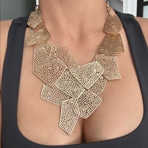 BCBGMaxAzria Gold Statement Necklace